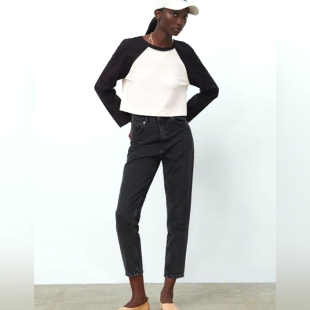 Zara MOM FIT JEANS TRF Sz 2